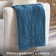 thumbnail image 5 of Heated Blanket Electric Full Striped Flannel Blanket 72"x84" Electric Blanket with 6 Heat Settings 10 Hour Timer Auto Shut Off, Blue, 5 of 6