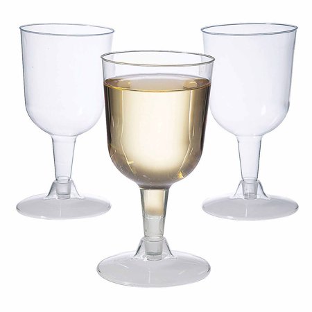 

8 Pc Plastic Wine Glasses Cups Champagne Flute Disposable 6.46oz Wedding Clear
