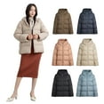 thumbnail image 2 of YAYA Women's Fashion Down Jacket Hooded Winter Coat Two-way Zip Down Jacket, 2 of 34