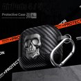 thumbnail image 2 of Rugged Case for AirPods 4 & 5, Fiber Patterns Shockproof Cover for AirPods 4th / 5th Gen with Skull Switch and Carabiner, 2 of 6