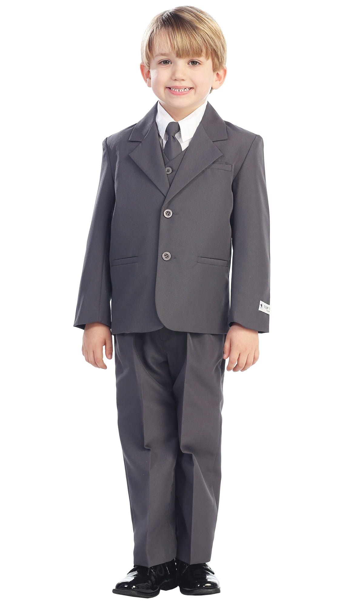 Gorgeous Premium Boy's 5pc Shiny Formal OFF WHITE Dress Suit w/ Vest Sz 2-20 