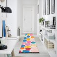 thumbnail image 4 of Yayeee Runner Rug for Bedroom 2'x6' Machine Washable Hallway Non Slip Mat, Watercolor Circles, 4 of 8