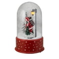 thumbnail image 2 of Northlight Lighted Santa with Street Light Snowing Christmas Globe - 11.75", 2 of 5