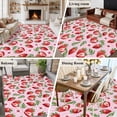 thumbnail image 5 of 5'x8' Area Rugs, Red Strawberry Indoor Outdoor Area Rug for Living Room Bedroom, Summer Fruit Green Leaf Pink Watercolor Washable Bathroom Rugs Kitchen Floor Carpet Mats Home Decor Aesthetic, 5 of 8