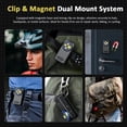 thumbnail image 6 of Hands-Free Hat Clip Flashlight, Rechargeable Clip-on Flashlight, Multi-mode Waterproof LED Light with Red Blue Signal, 6 of 6