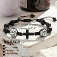 thumbnail image 3 of Baseball Basketball Football Soccer Volleyball Gifts, Natural Stone Baseball Cross Bracelets for Teen Ideas with Message Gift Card, 3 of 5
