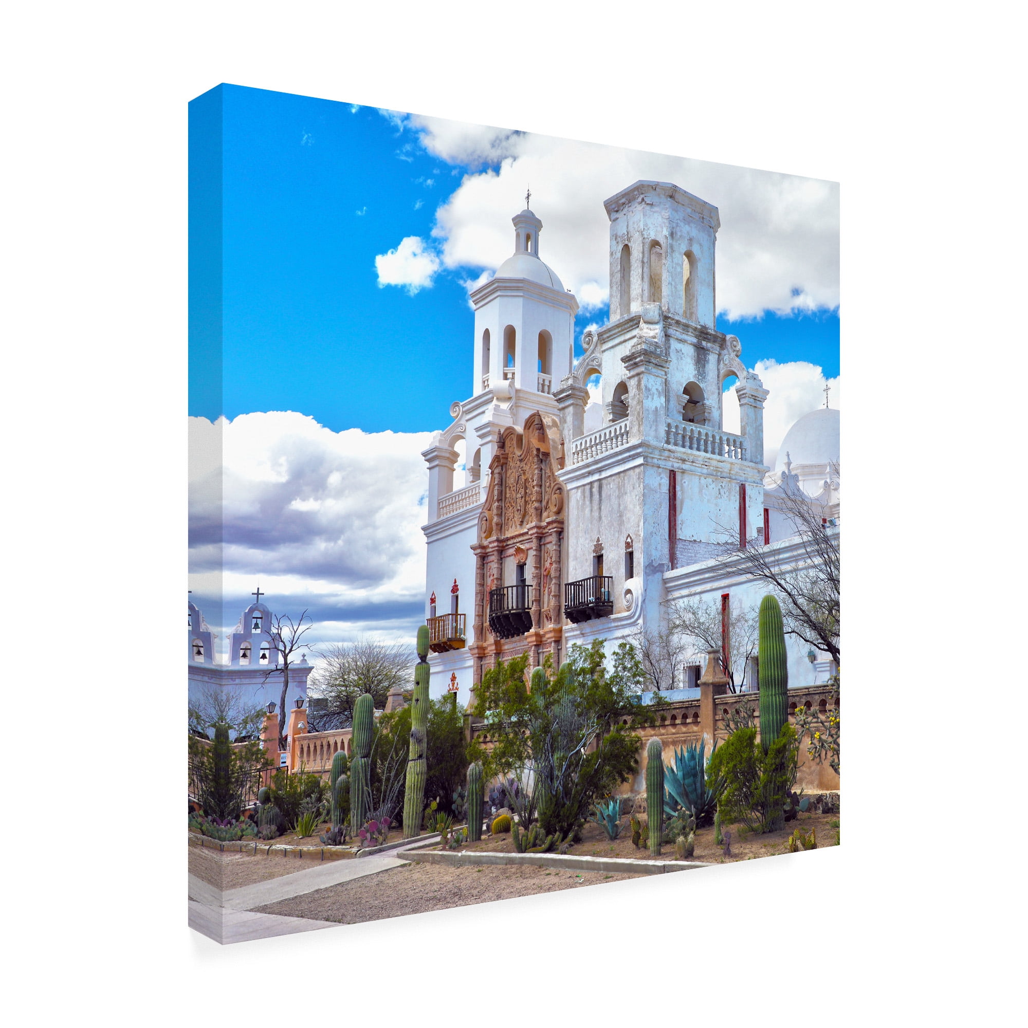 Trademark Fine Art 'Mission San Xavier del Bac Arizona' Canvas Art by Mitch Catanzaro