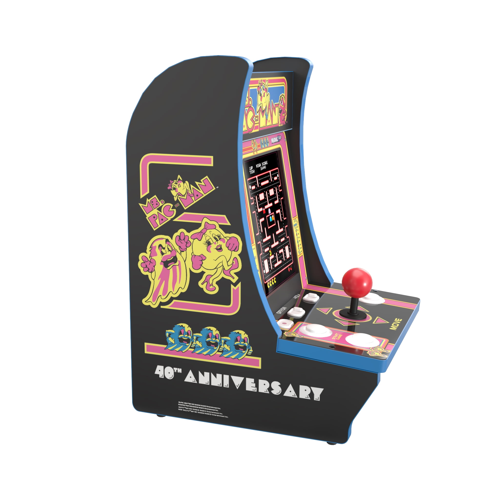Arcade1UP Ms. Pac-Man, 4 Games in 1, 1-Player, Counter-cade with