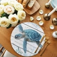 thumbnail image 2 of Sea Turtle Blue Round Placemats Set of 8 for Dinning Tables,Heat-proof Braided Table Mats 15 Inch,Coastal Ocean Seaweed Wooden Grain Washable Place Mat for Kitchen Restaurant Party Table Decor, 2 of 9