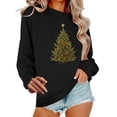 thumbnail image 3 of Frostluinai Christmas Sweatshirts for Women Xmas Tree Graphic Pullover Crew Neck Long Sleeve Fleece Lined Sweat Shirts, 3 of 7