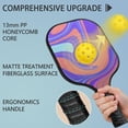 thumbnail image 4 of Pickleball Paddles Set Of 1, Fiberglass Surface, Liquid & Marble Print, 1 Paddles, 2 Balls & Bag, 4 of 5