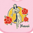 thumbnail image 4 of Inktastic Retro Hula Girl Girls Baby Bib, 4 of 4
