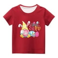 thumbnail image 2 of Edvintorg Happy Easter T Shirts Kids Boys Girls Summer Funny Tshirt 2025 Fashion Cute Letter Printed Round Neck Short Sleeve Tee Top 3-14Years Children's Clothing, 2 of 6