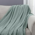 thumbnail image 6 of Chezmoi Collection 100% Cotton 4 Layer Muslin Blanket, Queen Size, Lightweight Breathable Pre-Washed Throw, Soft All Season Blanket for Bed Sofa Couch, Sage Green, 6 of 9