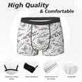 thumbnail image 2 of Men's Boxer Briefs, Lavender And Butterfly Soft Comfy Mens Underwear Boxer Briefs Breathable With Widen Waist, 2 of 7