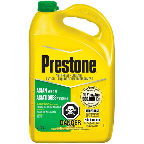 Prestone® Asian Vehicle 50/50 Antifreeze Coolant (Green), Asian Green 50/50 Antifreeze