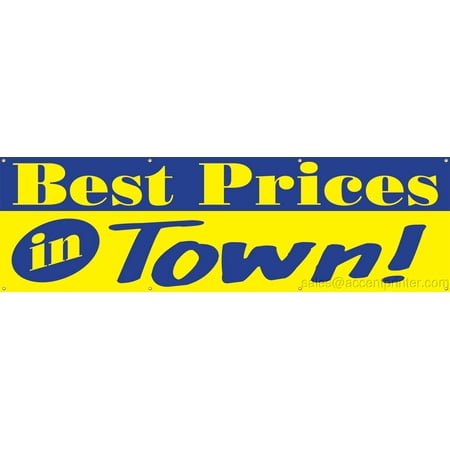 Best Prices In Town Vinyl Display Banner with Grommets, 3'hx10'w, Full