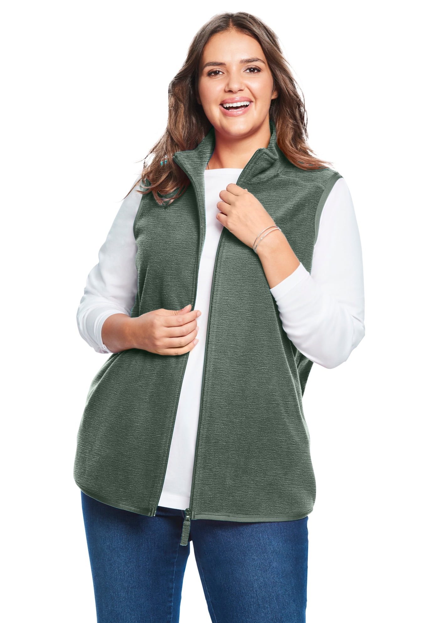 Woman Within Women's Plus Size Zip 