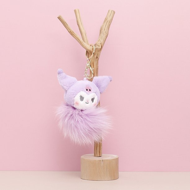LLavero de Sanrio de Anime para niños, juguete de peluche de demonio Kuromi, accesorios de sanrio, gatito sentado, bolso, monedero, 2023