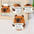 thumbnail image 4 of Mini Positive Capybara Christmas Birthday Gifts for Men Women Grandkids Stocking Stuffers for All Xmas Basket Gift for Friend Emotional Cheer Support Desk Decor(Brown-3.15"), 4 of 6