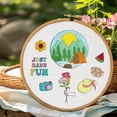 thumbnail image 4 of 4 Sheets 60Pcs Boho Elements Water Soluble Hand Sewing Stabilizers Summer Spring Pattern Tear Away Embroidery Stabilizers for Carves Shirts Coats Bags Towels, 4 of 7