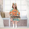 thumbnail image 7 of FORMRS Wearable Blanket Hoodie with Sleeves for Kids Cozy Flannel Sweatshirt, Retro UFO, 7 of 7