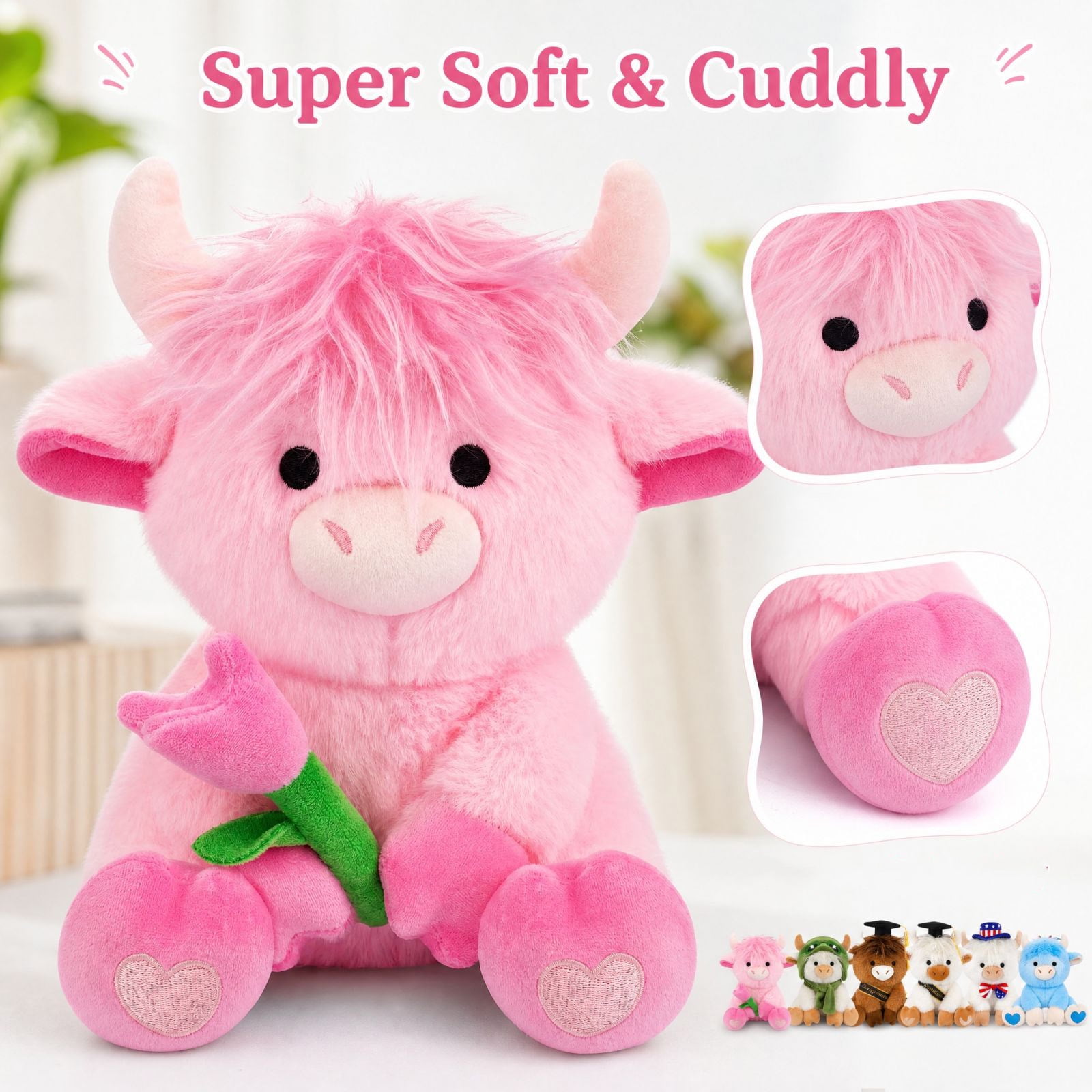 Kiddiway Super Soft Stuffed Animal Plush - Cuddly Doll for Kids and Adults Baby Toys for Nursery Birthday Gift and Couch Decor