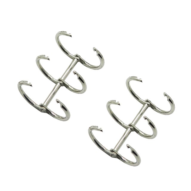 6 Pcs 20mm 3-Ring Metal Silver Loose-Leaf Split Hinged Rings Scrapbooking Book Binder Rings for Diary Photo Album Binding