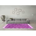 thumbnail image 3 of Ahgly Company Indoor Rectangle Checkered Purple Modern Area Rugs, 4' x 6', 3 of 4