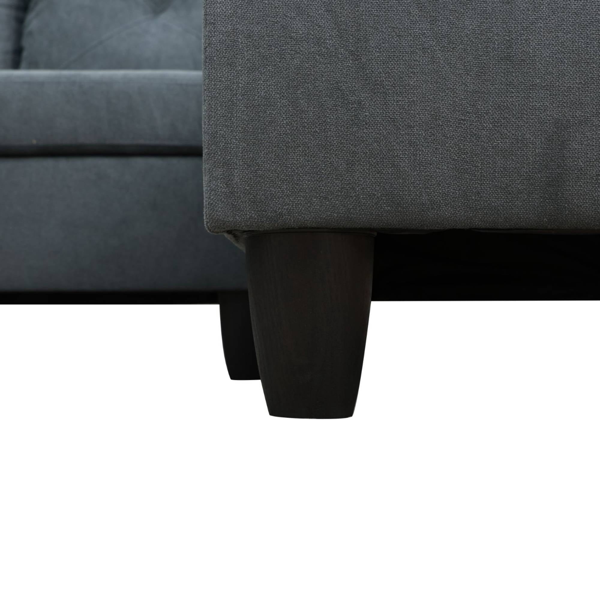 Modern L-Shape Sectional Sofa for Living Room, Modular Sleeper Sofa Couch With Chaise For Bedroom, Dark Grey