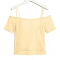 thumbnail image 7 of Jinhomg Women Mesh Crop Tops Short Sleeve Fishnet Shirt See Through Shirts Rave Outfits Party Clubwear Yellow M, 7 of 7
