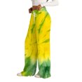 thumbnail image 5 of Endives Womens Sports Pants Tie Dye Printed Wide Leg Jogging Pants Elastic Drawstring High Waist Pants With Pockets, 5 of 7
