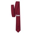 thumbnail image 4 of Jacob Alexander Men's Silk Blend Solid Color 2.5 inch Slim Width Neck Tie - Red Velvet, 4 of 8