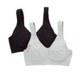 thumbnail image 1 of Sujetador inalámbrico Fruit of the Loom para mujer, sin costuras, paquete de 2 unidades, 3XL, 1 of 1