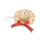 thumbnail image 2 of Summer Grass Hat, Flower Small Hat Pet, white, foldable, portable, lightweight, durable, for outdoor, garden, patio, beach, 100% cotton, adjustable strap, for women, men, kids, garden party,, 2 of 9