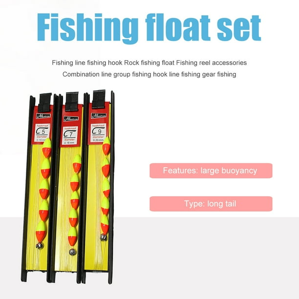 July Memor 3pcs Fishing Bobber Fishing Line Buoy Floats Set (Seven-star  Floating Type) 
