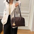thumbnail image 4 of HUISZJ Retro Tote Bag Pu Shoulder Bag Top-handle Slouchy Hobo Purse for Women Daily Portable Bag （Brown）, 4 of 10