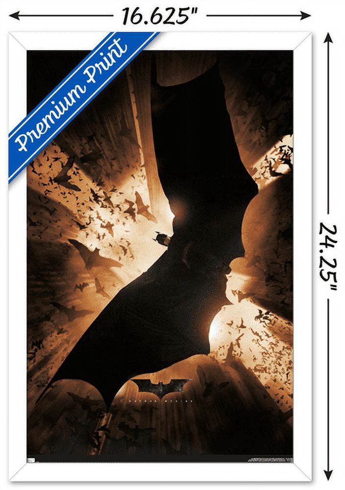 DC Comics Batman Begins - One Sheet Wall Poster, 14.725" x 22.375", Framed