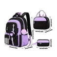 thumbnail image 3 of Girls Backpack, Kids Backpack for Girls, School bag for Primary Elementary Teenage, Middle School Students Bookbag(Dark Purple), 3 of 8