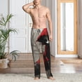 thumbnail image 2 of Fotbe Dark Red Hooded Girl Pantalones de Pijama para Hombre, Pantalones de Dormir, Pantalones de Casa con Cintura Ajustable y Bolsillos-X-Large, 2 of 6