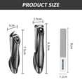thumbnail image 2 of Cortaúñas de acero inoxidable, cortaúñas con receptor, kit de cortaúñas afilado y duradero para hombres y mujeres, 2 of 8