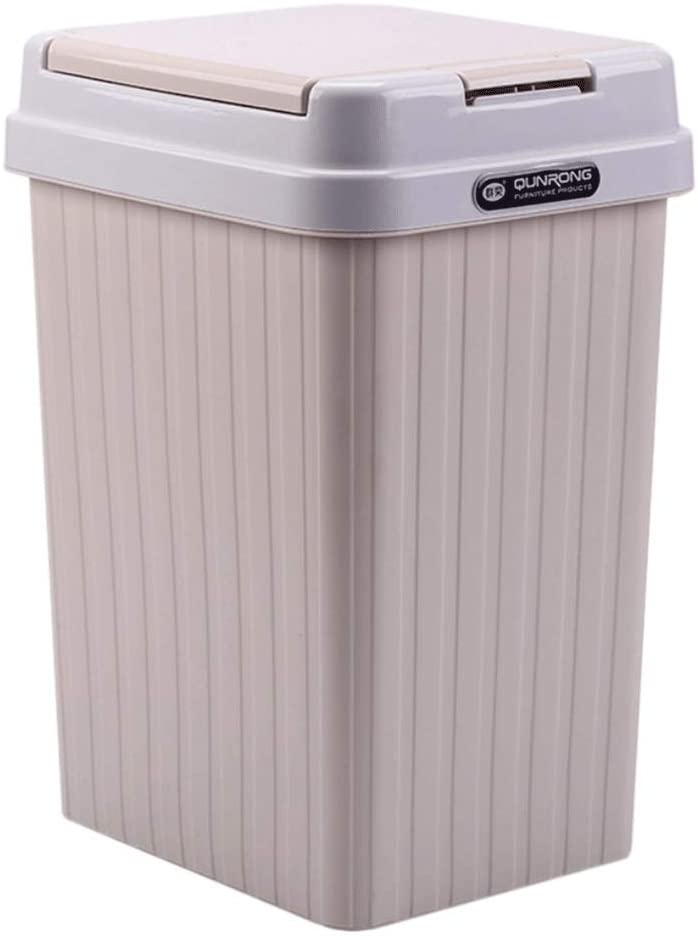 Space Saving Trash Can 10L Nordic Modern Minimalist Plastic Square