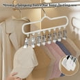 thumbnail image 5 of Stainless Steel Hanger with Clips for Drying Clothes, Heavy Duty Garment Rack Organizer, Space Saving Laundry Hanger for Pants Socks Scarves Indoor Outdoor Use, 5 of 6