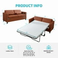 thumbnail image 7 of BALUS Convertible Sofa Bed, Queen Size Leather Upholstery Sleeper Sofa, Super Comfy Pull Out Sofa Bed for Living Room, Cognac Tan, 7 of 7