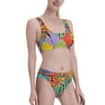thumbnail image 2 of Daiia Dancing African Womans printed 2 piece Swimsuit Bikinis for Women High Waisted Racerback Bathing Suits Summer Tummy Control Scoop Neck Swimwear-Small, 2 of 8