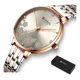 thumbnail image 1 of Reloj de cuarzo inoxidable Curren Diamond Fashion, color de fondo plateado y rosa, 1 of 8