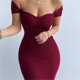 thumbnail image 4 of Txlixc Vestido de mujer bodycon, vestido de manga corta de color sólido, adecuado para fiestas Txlixc moda, 4 of 9