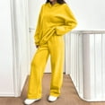 thumbnail image 4 of Women's 2 Piece Oversized Hoodie Sweatsuit Set Baggy Wide Leg Sweatpants Casual Lounge Outfit Orange S, 4 of 7