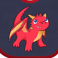 thumbnail image 4 of Inktastic Cute Baby Red Dragon Boys or Girls Baby Bib, 4 of 4