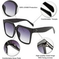 thumbnail image 5 of FEISEDY Womens Oversize Square Boyfriend Style Horned Rim Thick Plastic Sunglasses B2585, 5 of 5